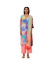 Peach Medium Crepe Printed Kurta Bottom Set for Women