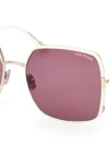 Tom Ford Sunglasses FT 1006 Raphaela 32Y Shiny Rose Gold, t Logo/Violet Lens, Shiny Rose Gold, "T" Logo / Violet Lenses, 60/18/135, Shiny Rose Gold, "T" Logo / Violet Lenses, 60/18/135