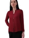Allen Solly Women's 100% Polyester Regular Fit Shirt
