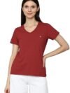 Allen Solly Women's 100% Polyester Regular Fit T-Shirt