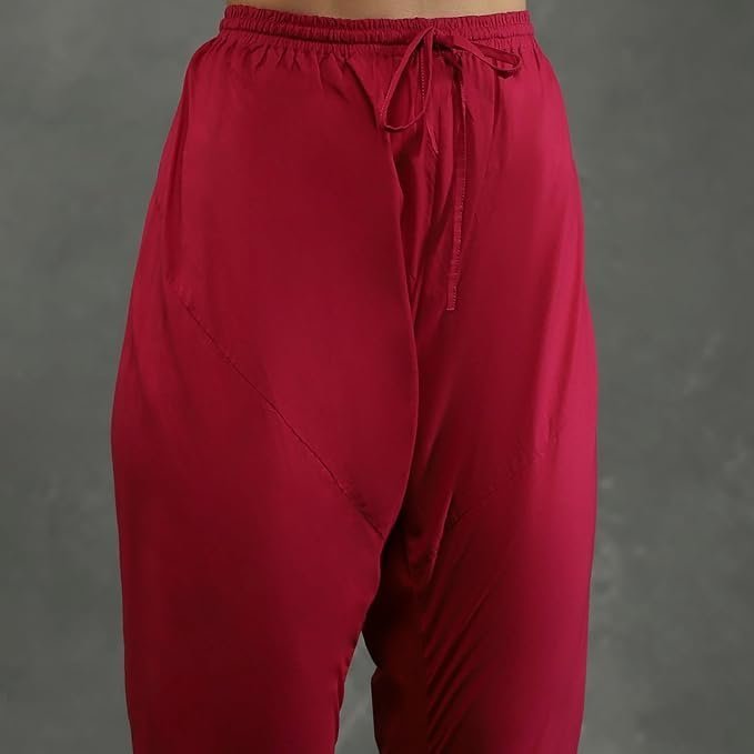 BIBA Women Bal Silk Chanderi Floral Anarkali Suit Set - Image 2