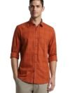 Peter England Men's Checkered Casual Everyday Full Sleeve Shirt | 100% Cotton