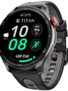 Titan Celestor 1.43" AMOLED Smart Watch with Built-in GPS, Advanced Health Intelligence, AI Voice Assistant, Aluminium Case, 100+ Sports Modes, Water Resistance – Smartwatch for Men & Women (Black)