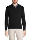 Lands' End Men's Fine Gauge Cashmere V-neck Sweater