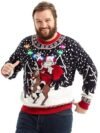 OFF THE RACK Unisex Women's Men's Christmas Jumper Funny Ugly Christmas Sweater Jumper for Christmas Knitted Jumper for Christmas Party Sweater