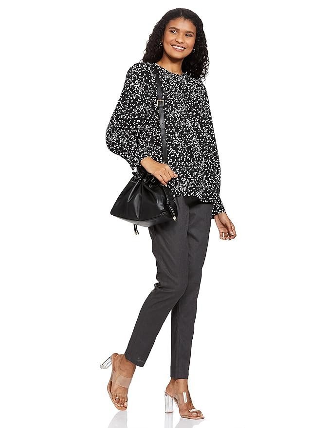 Marks & Spencer Womens Printed Polyester Round Neck Regular Fit Top - Image 2