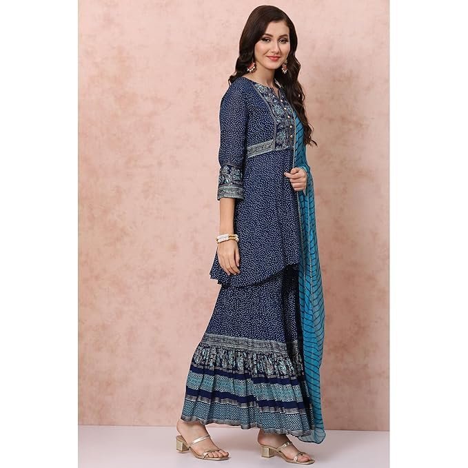Rangriti Women Polyester Printed Suit Set - Image 5