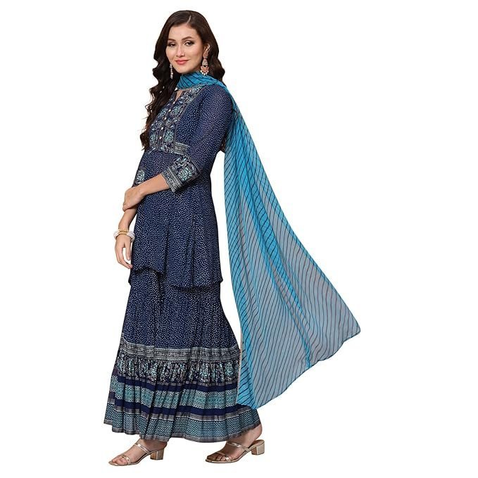 Rangriti Women Polyester Printed Suit Set