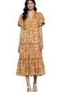 Kumar Yellow Paisley Print Long Dress