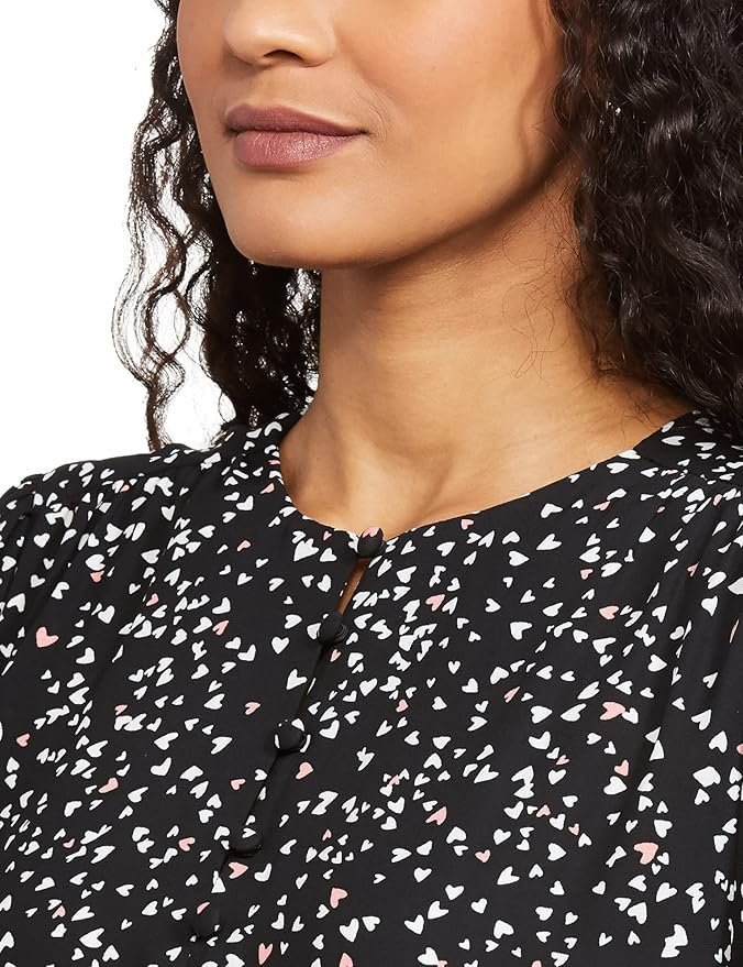 Marks & Spencer Womens Printed Polyester Round Neck Regular Fit Top - Image 3