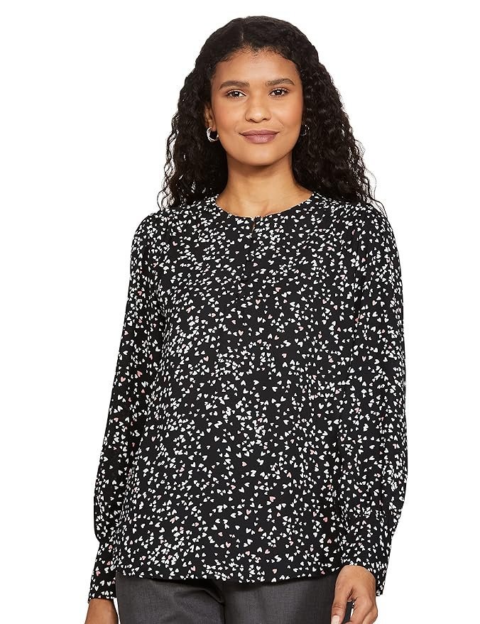 Marks & Spencer Womens Printed Polyester Round Neck Regular Fit Top