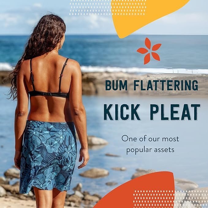 Hawaii Length 2 - Wrap Skirt for Women - Quick Dry Swim Cover-Up for Beach, Travel with Pocket, Maui Moonlight - Image 7