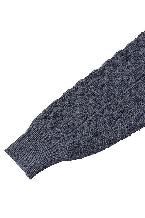 Aran Crafts Irish Soft Cable Knitted Crew Neck Sweater (100% Pure New Wool) - Image 2