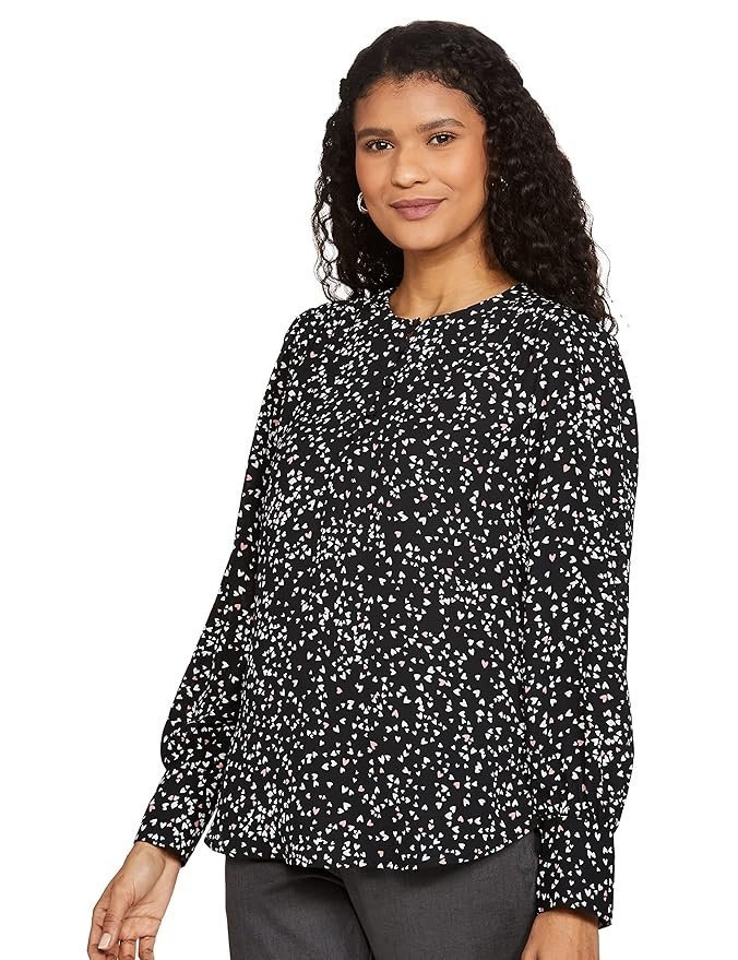 Marks & Spencer Womens Printed Polyester Round Neck Regular Fit Top - Image 4